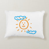 Upload Childs Drawing Draai Kinder kunstwerk naar Accent Kussen (Achterkant)
