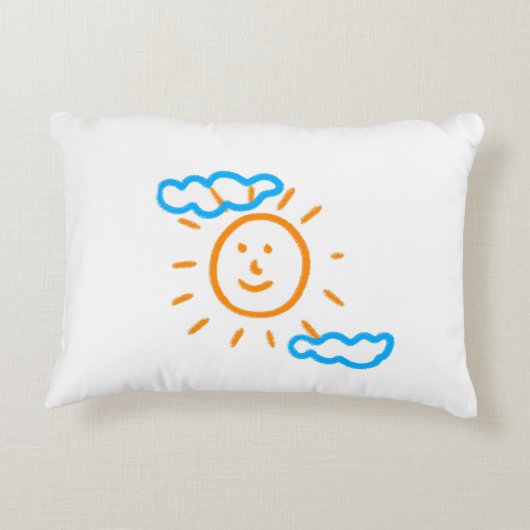 Upload Childs Drawing Draai Kinder kunstwerk naar Accent Kussen (Achterkant)