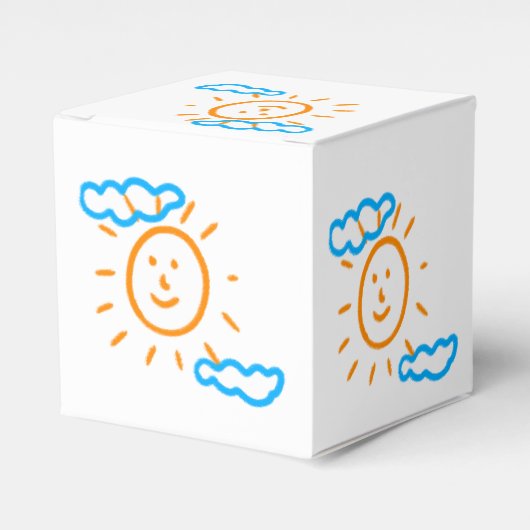 Upload Childs Drawing Draai Kinder kunstwerk naar Bedankdoosjes (Voorkant Zijde)