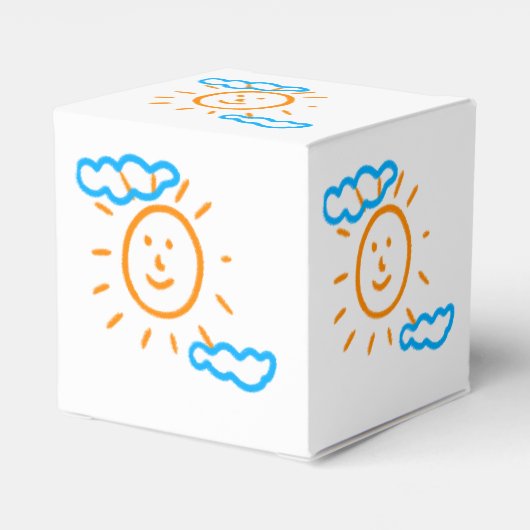 Upload Childs Drawing Draai Kinder kunstwerk naar Bedankdoosjes (Achterkant)