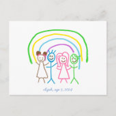 Upload Childs Drawing Draai Kinder kunstwerk naar Briefkaart (Voorkant)