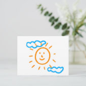 Upload Childs Drawing Draai Kinder kunstwerk naar Briefkaart (Staand voorkant)