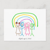 Upload Childs Drawing Draai Kinder kunstwerk naar Briefkaart (Voorkant)