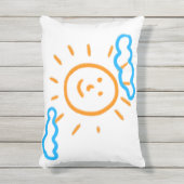 Upload Childs Drawing Draai Kinder kunstwerk naar Buitenkussen (Voorkant (verticaal))