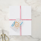 Upload Childs Drawing Draai Kinder kunstwerk naar Cadeaulabel (Met Touw)
