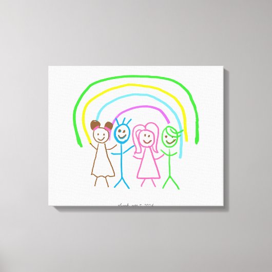 Upload Childs Drawing Draai Kinder kunstwerk naar Canvas Afdruk (Voorkant)