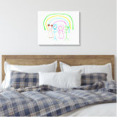 Upload Childs Drawing Draai Kinder kunstwerk naar Canvas Afdruk (Insitu (Slaapkamer))