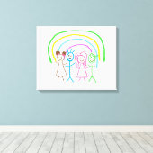 Upload Childs Drawing Draai Kinder kunstwerk naar Canvas Afdruk (Insitu (Houten vloer))