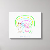 Upload Childs Drawing Draai Kinder kunstwerk naar Canvas Afdruk (Voorkant)