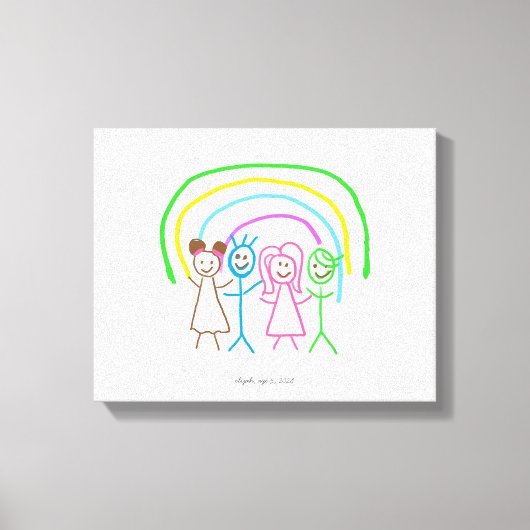 Upload Childs Drawing Draai Kinder kunstwerk naar Canvas Afdruk (Voorkant)