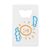 Upload Childs Drawing Draai Kinder kunstwerk naar Creditkaart Flessenopener (Achterkant)