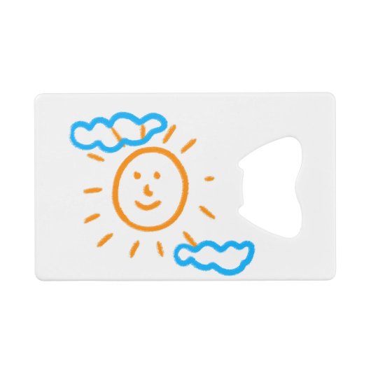 Upload Childs Drawing Draai Kinder kunstwerk naar Creditkaart Flessenopener (Voorkant (Horizontaal))