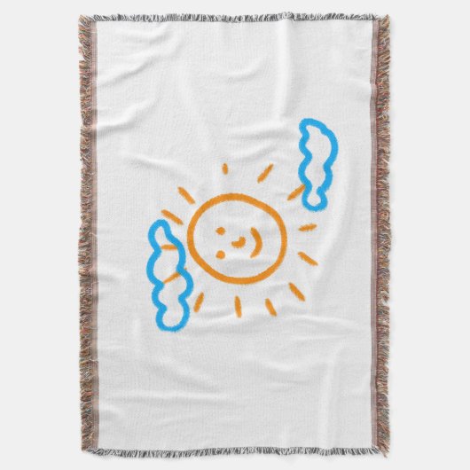 Upload Childs Drawing Draai Kinder kunstwerk naar Deken (Voorkant Verticaal)