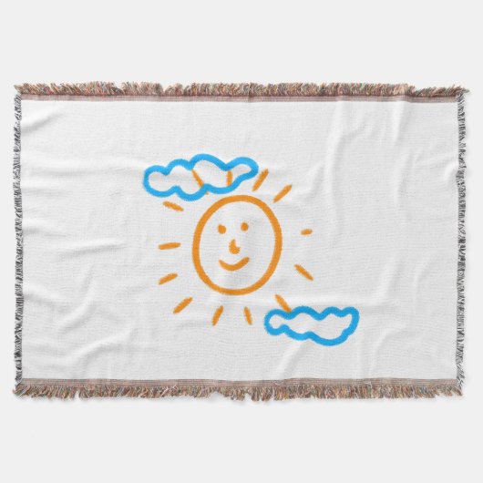 Upload Childs Drawing Draai Kinder kunstwerk naar Deken (Voorkant)