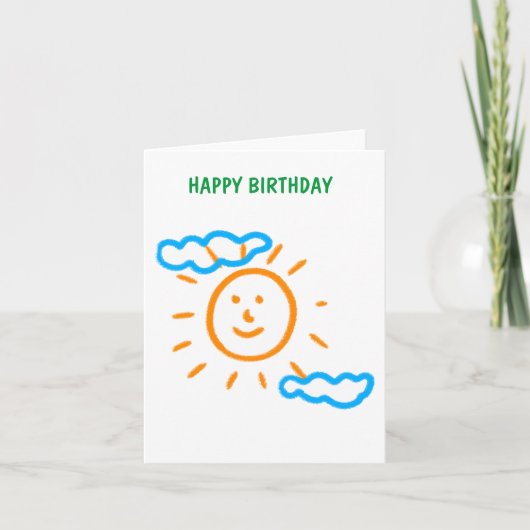 Upload Childs Drawing Draai Kinder kunstwerk naar Feestdagen Kaart (Voorkant)