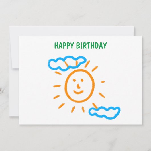 Upload Childs Drawing Draai Kinder kunstwerk naar Feestdagenkaart (Voorkant)