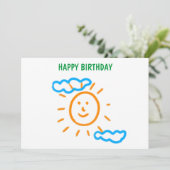 Upload Childs Drawing Draai Kinder kunstwerk naar Feestdagenkaart (Staand voorkant)