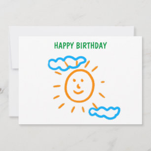 Upload Childs Drawing Draai Kinder kunstwerk naar Feestdagenkaart