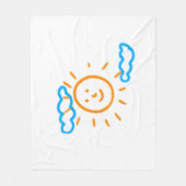Upload Childs Drawing Draai Kinder kunstwerk naar Fleece Deken (Voorkant)
