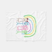 Upload Childs Drawing Draai Kinder kunstwerk naar Fleece Deken (Voorkant (Horizontaal))