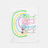 Upload Childs Drawing Draai Kinder kunstwerk naar Fleece Deken (Voorkant)