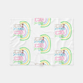 Upload Childs Drawing Draai Kinder kunstwerk naar Fleece Deken (Voorkant (Horizontaal))