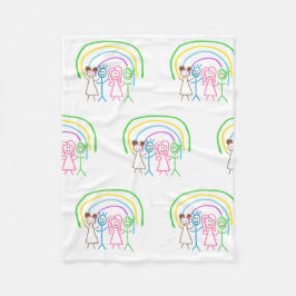 Upload Childs Drawing Draai Kinder kunstwerk naar Fleece Deken