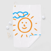 Upload Childs Drawing Draai Kinder kunstwerk naar Golfhanddoek (Insitu)