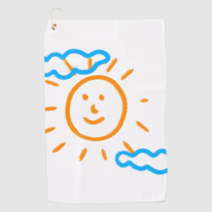 Upload Childs Drawing Draai Kinder kunstwerk naar Golfhanddoek