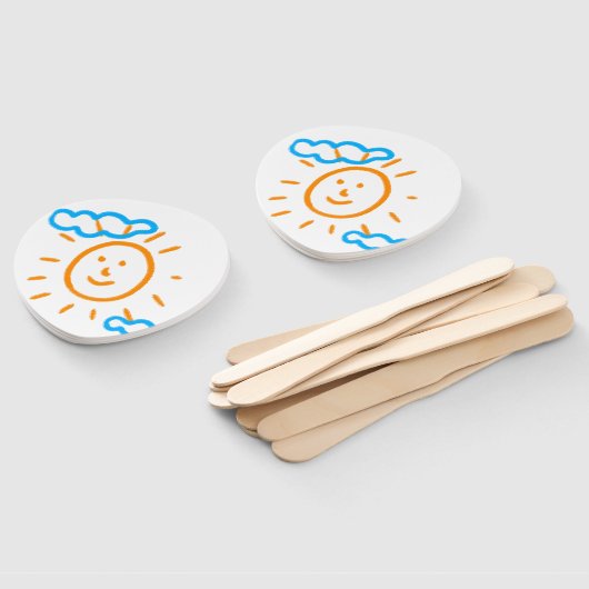 Upload Childs Drawing Draai Kinder kunstwerk naar Handwaaier (Niet-gemonteerd)