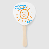 Upload Childs Drawing Draai Kinder kunstwerk naar Handwaaier (Voorkant)