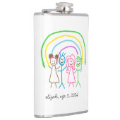 Upload Childs Drawing Draai Kinder kunstwerk naar Heupfles (Rechts)