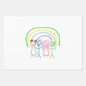 Upload Childs Drawing Draai Kinder kunstwerk naar Inpakpapier Vel (Voorkant 2)