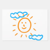 Upload Childs Drawing Draai Kinder kunstwerk naar Inpakpapier Vel (Voorkant 3)