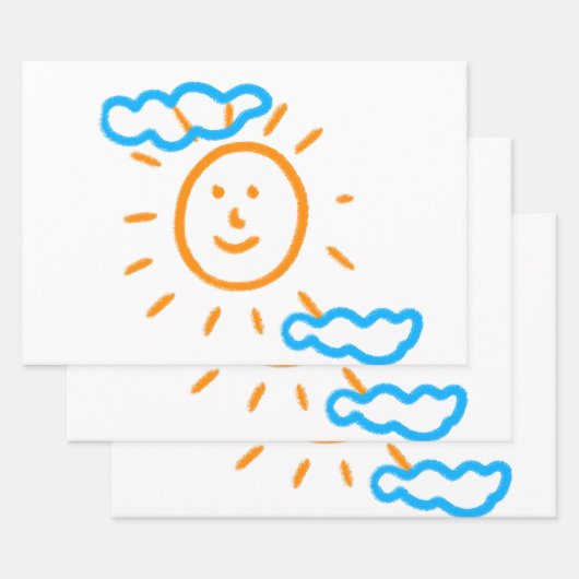 Upload Childs Drawing Draai Kinder kunstwerk naar Inpakpapier Vel (Set)