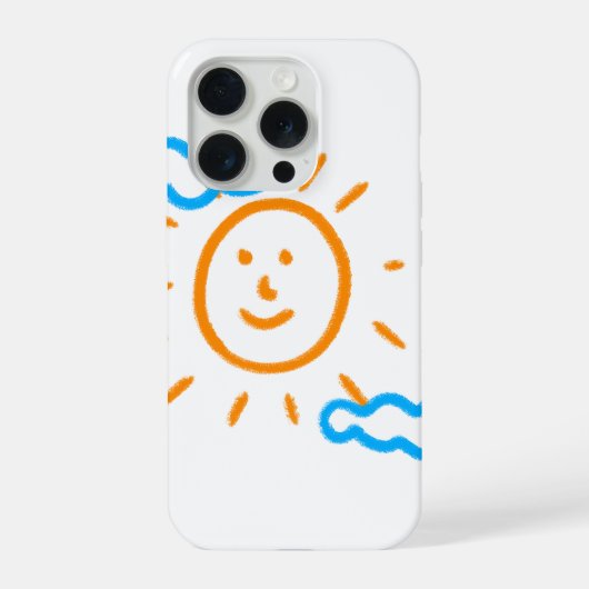 Upload Childs Drawing Draai Kinder kunstwerk naar iPhone Hoesje (Achterkant)