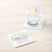 Upload Childs Drawing Draai Kinder kunstwerk naar Kartonnen Onderzetters (Insitu)