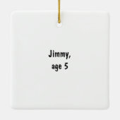 Upload Childs Drawing Draai Kinder kunstwerk naar Keramisch Ornament (Achterkant)