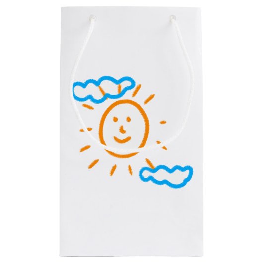 Upload Childs Drawing Draai Kinder kunstwerk naar Klein Cadeauzakje (Achterkant)