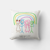 Upload Childs Drawing Draai Kinder kunstwerk naar Kussen (Voorkant)