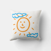 Upload Childs Drawing Draai Kinder kunstwerk naar Kussen (Achterkant)