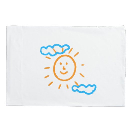 Upload Childs Drawing Draai Kinder kunstwerk naar Kussensloop (Achterkant)