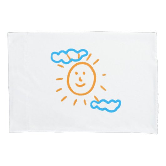 Upload Childs Drawing Draai Kinder kunstwerk naar Kussensloop (Voorkant)