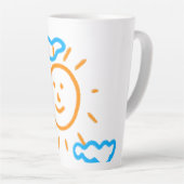 Upload Childs Drawing Draai Kinder kunstwerk naar Latte Mok (Rechterhoek)