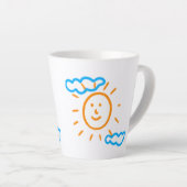 Upload Childs Drawing Draai Kinder kunstwerk naar Latte Mok (Rechterhoek)