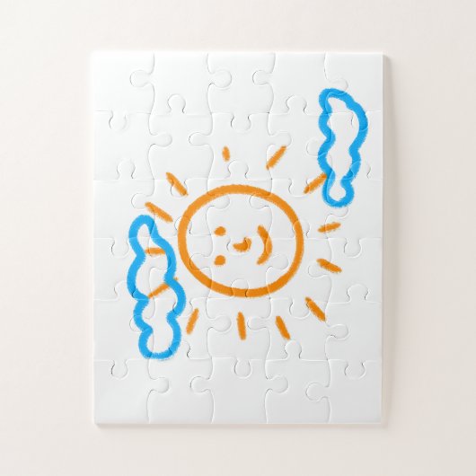 Upload Childs Drawing Draai Kinder kunstwerk naar Legpuzzel (Verticaal)