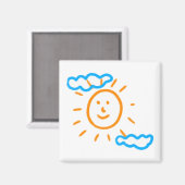 Upload Childs Drawing Draai Kinder kunstwerk naar Magneet (Voorkant / Achterkant)