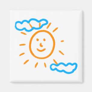 Upload Childs Drawing Draai Kinder kunstwerk naar Magneet