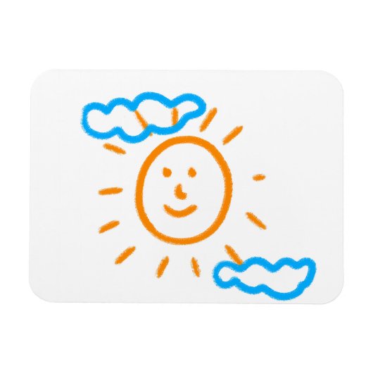 Upload Childs Drawing Draai Kinder kunstwerk naar Magneet (Horizontaal)