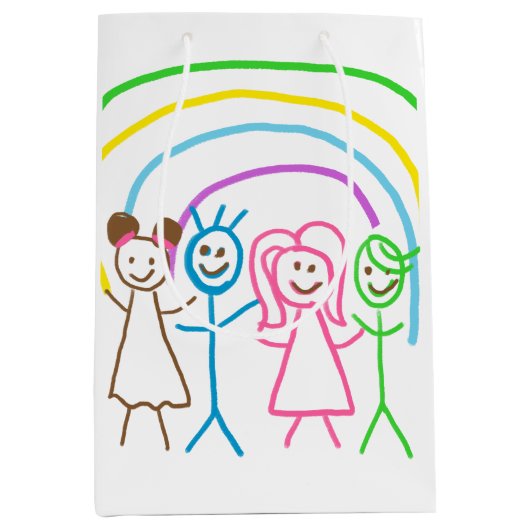 Upload Childs Drawing Draai Kinder kunstwerk naar Medium Cadeauzakje (Voorkant)